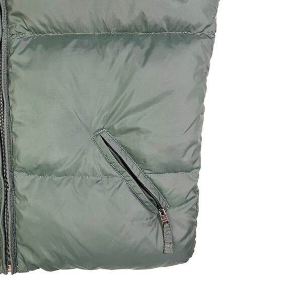 Napapijri Puffer Vest Womens 12 Green/Yellow Reversible Full Zip Pocket Front - Picture 7 of 10